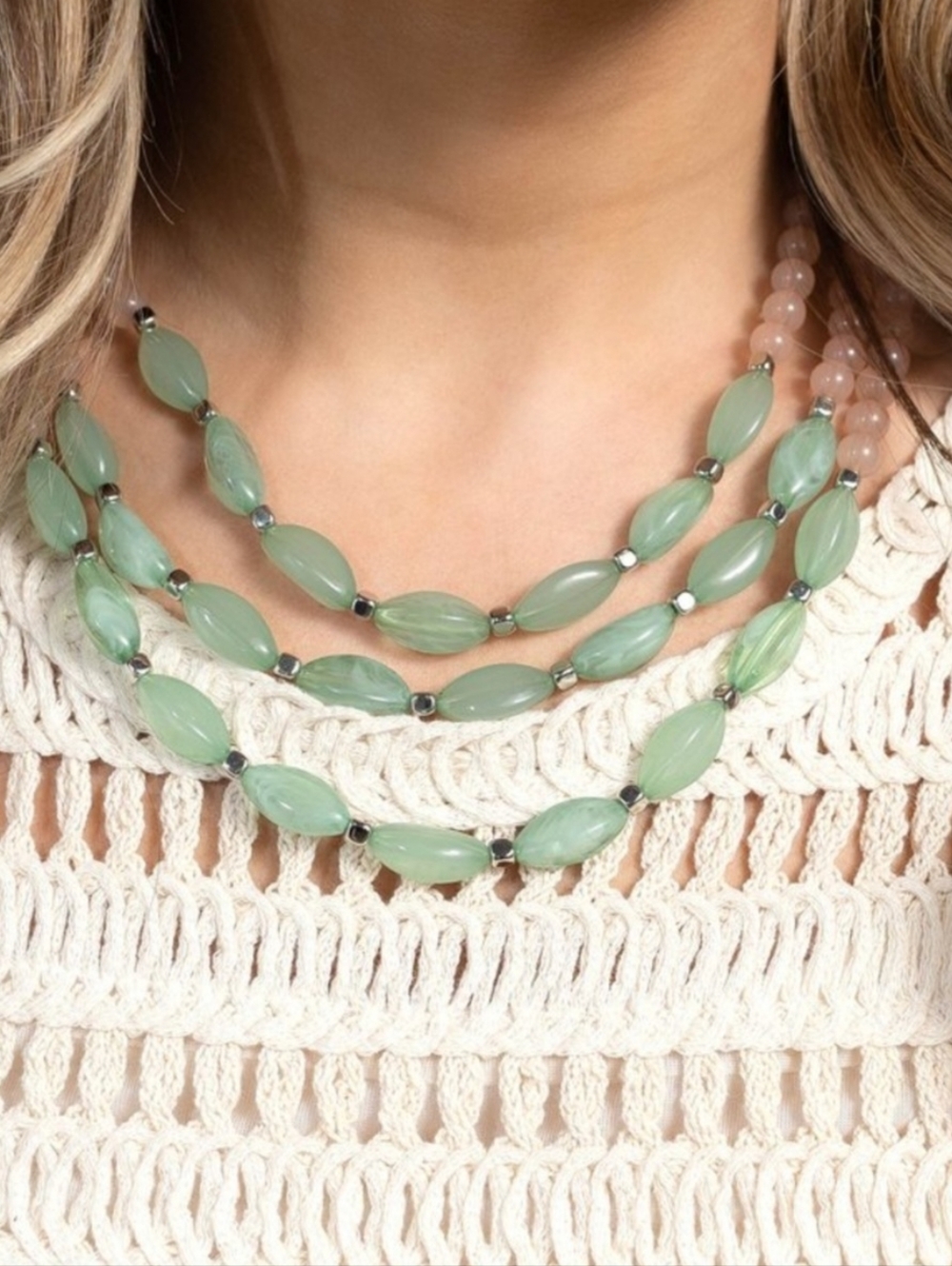 Paparazzi I Beed You Know Green Necklace NWT